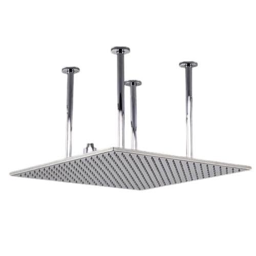 Ceiling Mounted Square Shaped Big Rainfall Type Shower Head With LED Lights