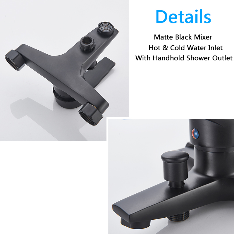 Square Bathtub Shower Faucets Floor Standing Faucet Hot Cold Water Tap