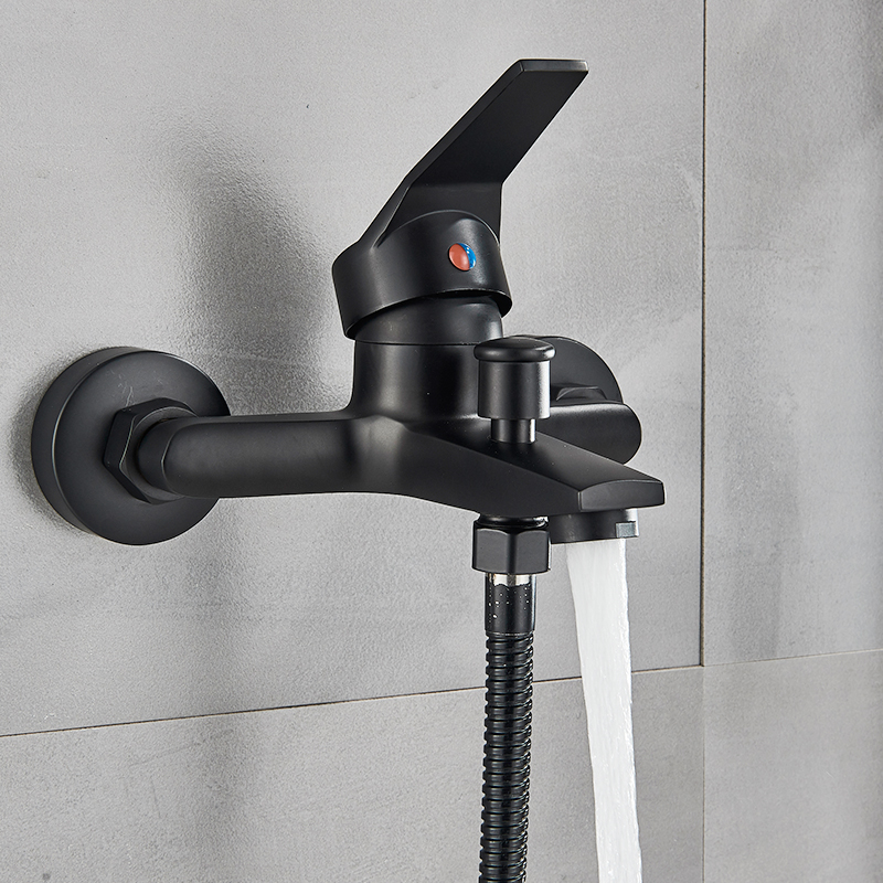Square Bathtub Shower Faucets Floor Standing Faucet Hot Cold Water Tap