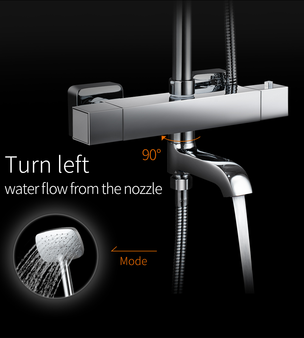 Bathroom Shower Mixer Brass Thermostatic Shower Faucet Water Mixer